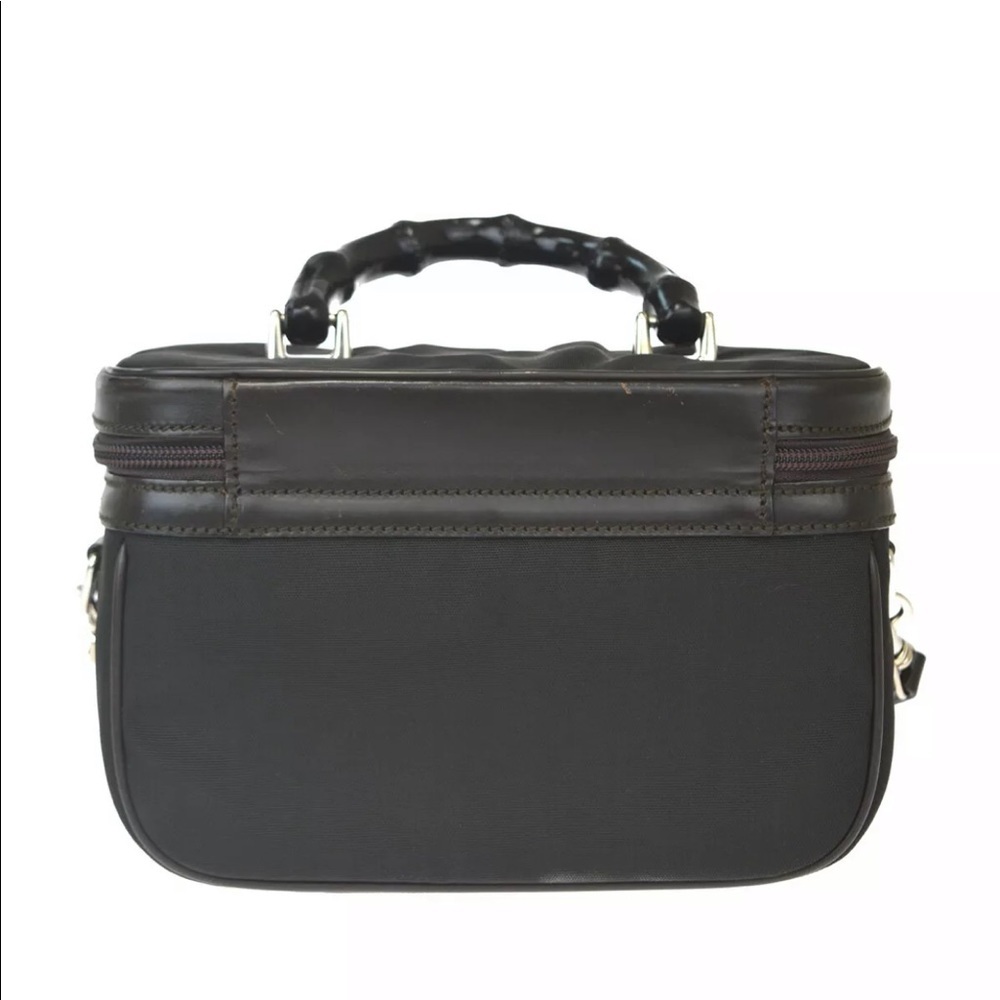 GUCCI Bamboo Vanity Leather Shoulder Bag - Picture 7 of 8